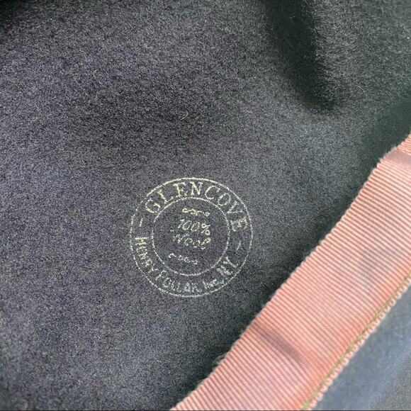 Vintage Glencove Navy Blue & Purple 100% Wool Bumper Beret Hat main image 8